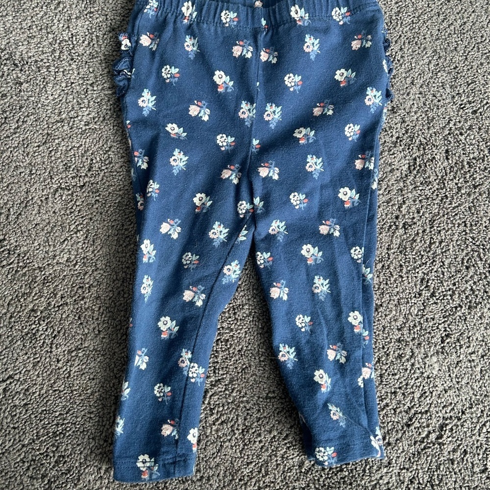 Old Navy Kids Leggings with Floral Pattern - Blue